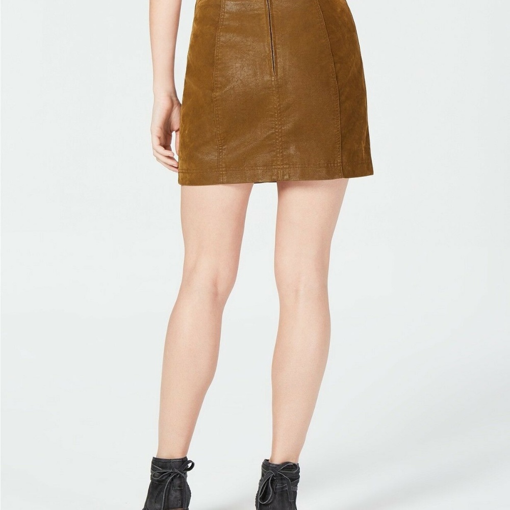 FREE PEOPLE Modern Faux Leather Mini Skirt Women’s - Picture 4 of 5